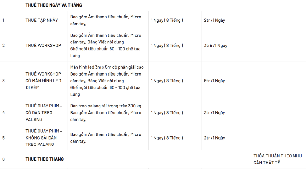 Phòng tập nhảy quận 8