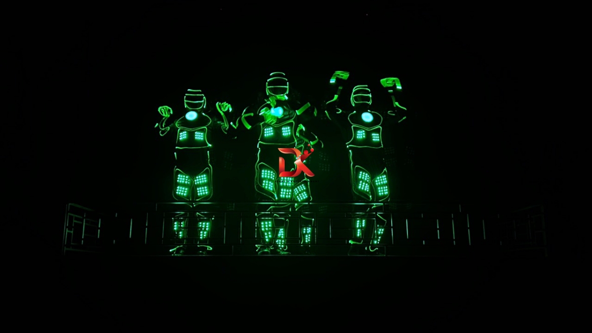 Tiết mục LED Robot dance full lập trình DK 20235_batch logo DK
