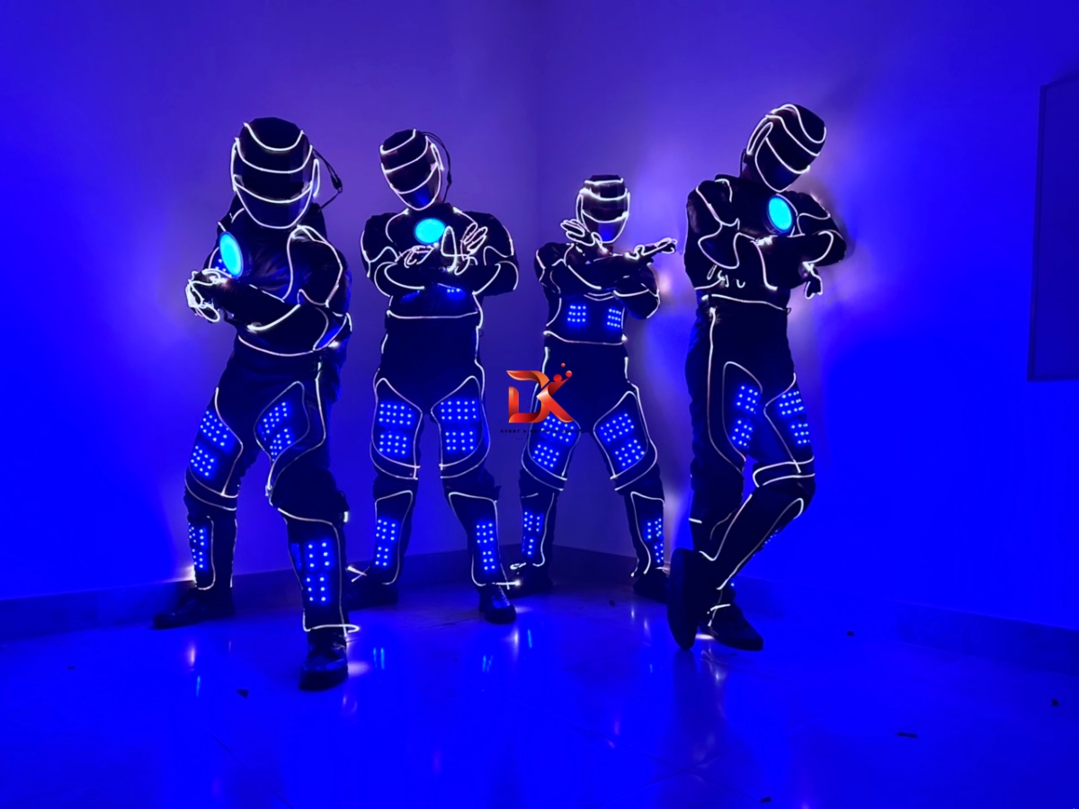 Tiết mục LED Robot dance full lập trình DK 20236_batch logo DK
